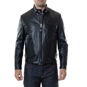 Schott NYC Leather Motorcycle Jacket - sz 36